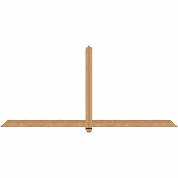 Ekena Millwork Eugene Smooth Timber Gable Bracket, Western Red Cedar, 96"W x 44"H x 3 1/2"D x 3 1/2"F, 11/12 Pitch GBW096X44X0404EUG00SWR - main